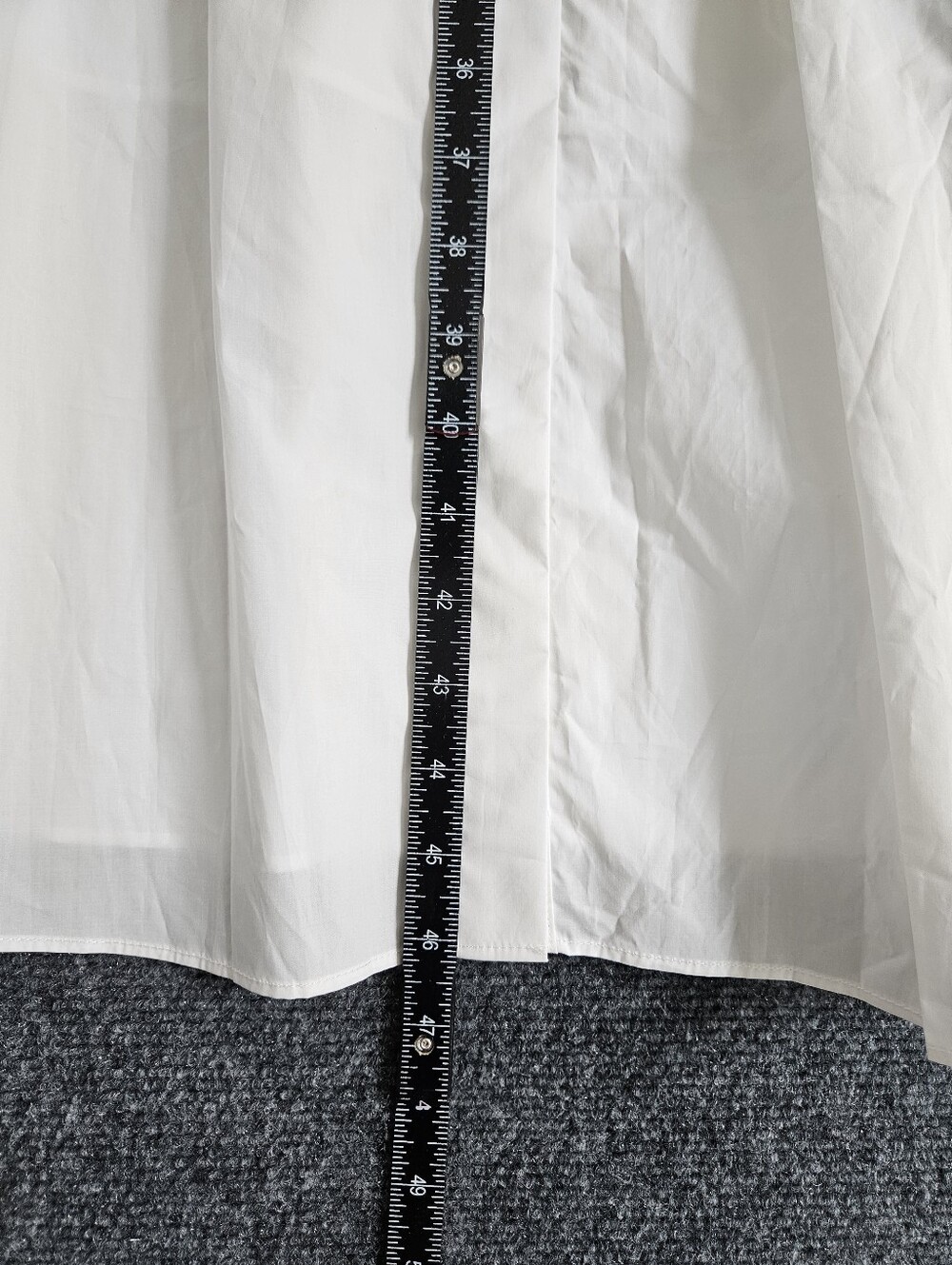 White Lace Detail Button Front Midi Dress Like New - Picture 7 of 8